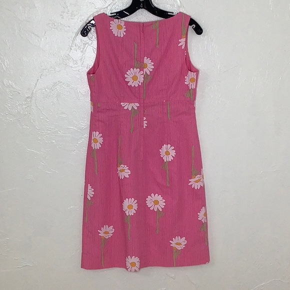 Vintage Lilly Pulitzer Anna Stemware Daisy V-neck sleeveless dress size 6 EUC - Picture 4 of 14
